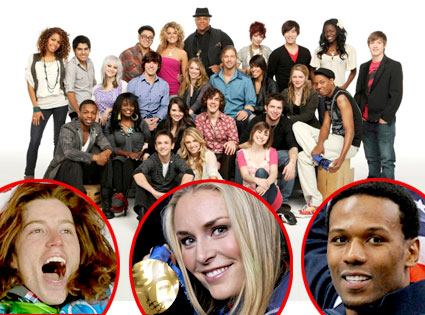 American Idol, Top 24, Shawn White, Lindsay Vonn, Shani Davis American Idol, Top 24, Shawn White, Lindsay Vonn, Shani Davis